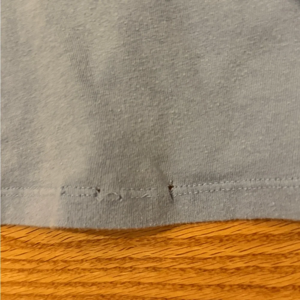 Blue Long Sleeve Shirt with Bear and Mountain Design